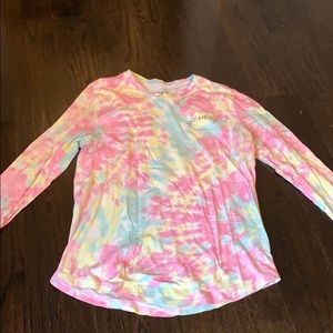 tie dye hollister graphic long shirt